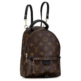 Louis Vuitton-Brown Louis Vuitton Monogram Mini Palm Springs Backpack-Brown