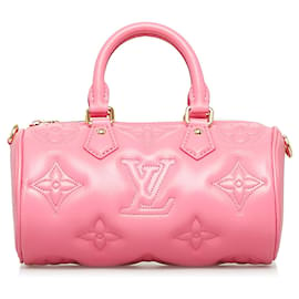 Louis Vuitton-Bolsa Papillon BB Bubblegram em couro de vitela Monogram rosa Louis Vuitton-Rosa