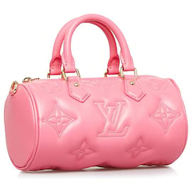 Louis Vuitton-Bolsa Papillon BB Bubblegram em couro de vitela Monogram rosa Louis Vuitton-Rosa