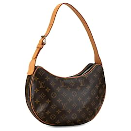 Louis Vuitton-Bolso hobo Croissant MM Monograma Louis Vuitton marrón-Castaño