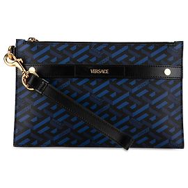 Clutch La Greca azul de Versace Azul