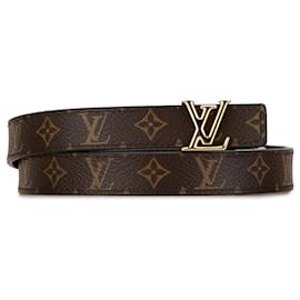 Louis Vuitton-Cinturón reversible Louis Vuitton Monogram Initiales marrón-Castaño