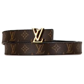 Louis Vuitton-Cinturón reversible Louis Vuitton Monogram Initiales marrón-Castaño