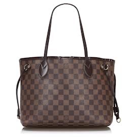 Louis Vuitton-Sac tote Neverfull PM Damier Ebene Louis Vuitton marron-Marron