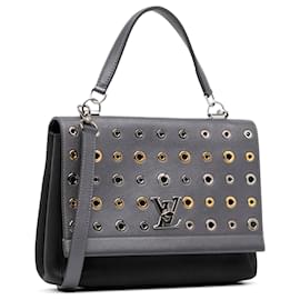 Louis Vuitton-Gray Louis Vuitton Eyelet LockMe II Satchel-Other