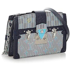 Louis Vuitton-Clutch Trunk Pop Monograma Damier Louis Vuitton Cinza-Outro