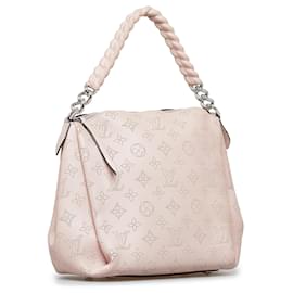 Louis Vuitton-Pink Louis Vuitton Monogram Mahina Babylone BB Satchel-Pink