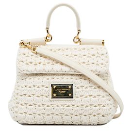 Bolso Miss Sicily de ganchillo blanco de Dolce & Gabbana Blanco