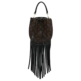 Louis Vuitton-Brown Louis Vuitton Monogram Fringed Noe Bucket Bag-Brown