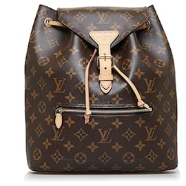 Louis Vuitton-Brown Louis Vuitton Monogram Montsouris NM Backpack-Brown