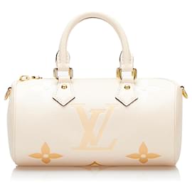 Louis Vuitton-Sac à main Papillon BB Monogram en toile Louis Vuitton crème-Écru