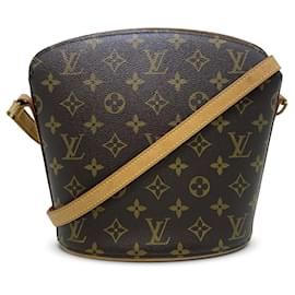 Louis Vuitton-Bolsa transversal Drouot Monograma Louis Vuitton marrom-Marrom