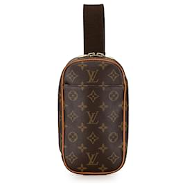 Louis Vuitton-Bolso cruzado Pochette Gange Monograma Louis Vuitton marrón-Castaño