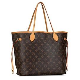 Louis Vuitton-Bolso tote Neverfull MM Monograma Louis Vuitton marrón-Castaño