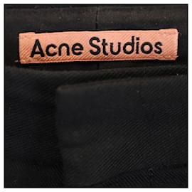 Acne-Acne Studios Straight Leg Trousers in Black Cotton-Black