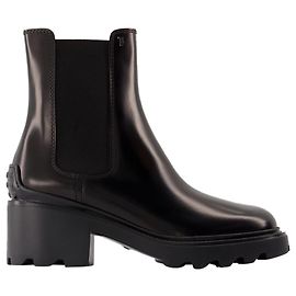 Botas Gomma Carro T60 - Tod's - Couro - Preto Preto