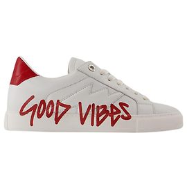 La Flash Good Vibes Sneakers - Zadig & Voltaire - Cuir - Blanc Blanc