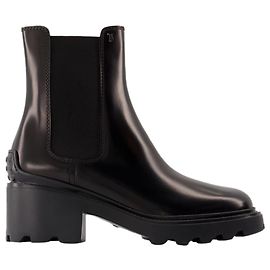 Botas Gomma Carro T60 - Tod's - Couro - Preto Preto