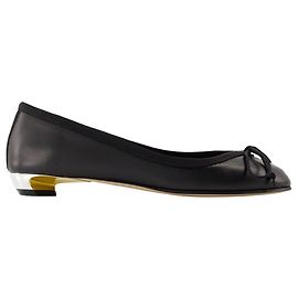 Bailarinas Armadillo - Alexander McQueen - Cuero - Negro Negro