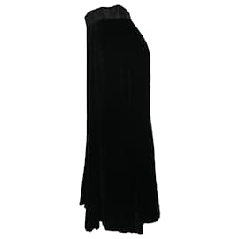 Dolce & Gabbana-Dolce & Gabbana Midi Skirt in Black Velvet-Black