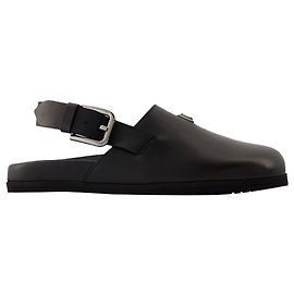 Dolce & Gabbana Logo-Plaque Sandalen - Dolce&Gabbana - Leder - Schwarz Schwarz
