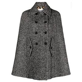 Moschino Black Wool Oversized Coat Black