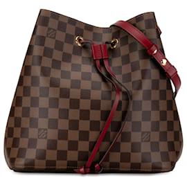 Louis Vuitton-Louis Vuitton Marrón Damier Ébène Neonoe-Castaño