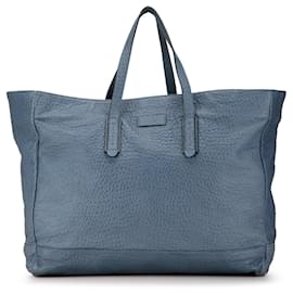 Gucci-Borsa grande in pelle grana blu Gucci-Blu