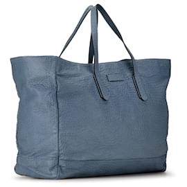 Gucci-Borsa grande in pelle grana blu Gucci-Blu