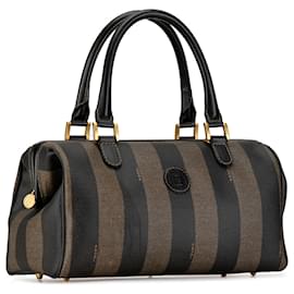 Fendi-Sac Boston Pequin marron Fendi-Marron