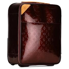 Louis Vuitton-Louis Vuitton Vernis Monograma Vermelho Pegase 45-Vermelho,Bordeaux