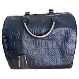 Louis Vuitton-Louis Vuitton Speedy 30 (Schwarz) - Limitierte Serie Modenschau Herbst-Winter 2008-Schwarz