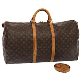 Louis Vuitton-LOUIS VUITTON Monogram Keepall Bandouliere 60 Boston Bag M41412 LV Auth 79096-Monogram