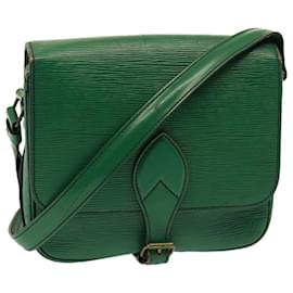 Louis Vuitton-LOUIS VUITTON Epi Cartouchiere MM Bolsa de Ombro Verde M52244 LV Auth 78113-Verde