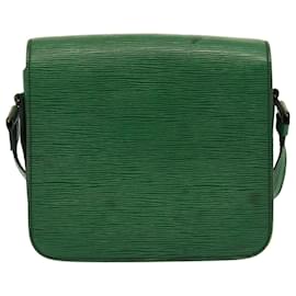 Louis Vuitton-LOUIS VUITTON Epi Cartouchiere MM Bolsa de Ombro Verde M52244 LV Auth 78113-Verde