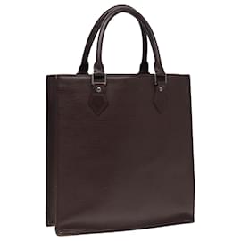 Louis Vuitton-LOUIS VUITTON Epi Sac Plat Bolso de Mano Marrón Mocha M5908D LV Auth 78894-Castaño