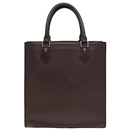 Louis Vuitton-LOUIS VUITTON Epi Sac Plat Bolso de Mano Marrón Mocha M5908D LV Auth 78894-Castaño