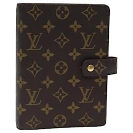 Louis Vuitton-LOUIS VUITTON Monogram Agenda MM Day Planner Cover R20105 LV Auth 78887-Monogram