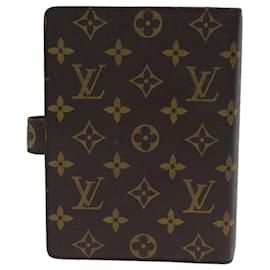 Louis Vuitton-LOUIS VUITTON Monogram Agenda MM Day Planner Cover R20105 LV Auth 78887-Monogram