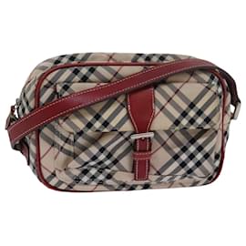 Burberry-Borsa a spalla Burberry Nova Check Blue Label in nylon beige Auth yk13226-Beige