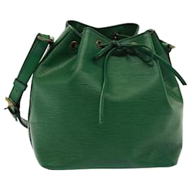 Louis Vuitton-LOUIS VUITTON Epi Petit Noe Bolsa de Ombro Verde M44104 LV Auth 78328-Verde