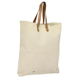 Hermès HERMES Amedaba GM Tote Bag Canvas Weiß Beige Auth yk13268 Weiß Beige