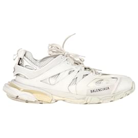 Balenciaga-Balenciaga Track Sneakers in Cream Polyurethane-White,Cream