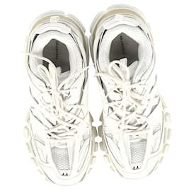 Balenciaga-Balenciaga Track Sneakers in Cream Polyurethane-White,Cream