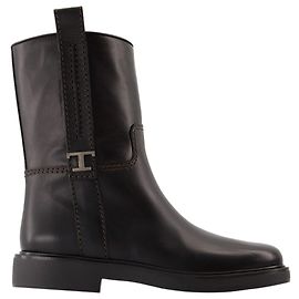 Gummistiefel 20l - Tod's - Leder - Schwarz Schwarz