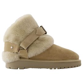 Botas cómodas - Burberry - Cuero - Beige Castaño Beige