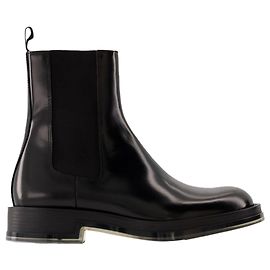 Botas Chelsea Float - Alexander McQueen - Cuero - Negro Negro