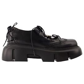 Baskets Ghillie Brogue - Simone Rocha - Cuir - Noir Noir
