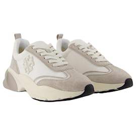 Tory Burch-Sneakers Good Luck Trainer - Tory Burch - Pelle - Bianco-Bianco