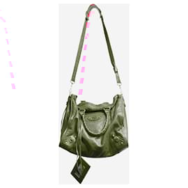 Balenciaga-Red perforated City bag-Red